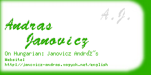 andras janovicz business card